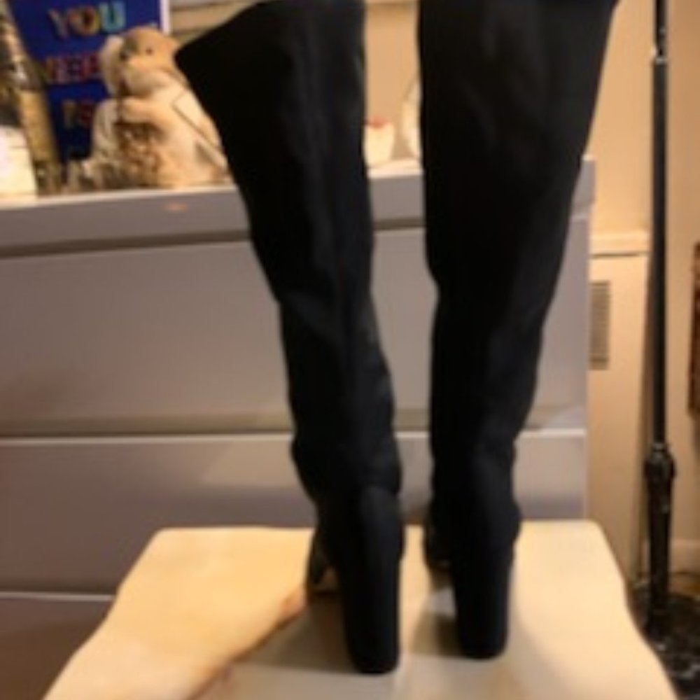 Bettye Muller Concerto Lace-Inset Knee Boot, Black - Picture 7 of 15